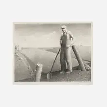 Grant Wood, In the Spring, 1939, lithograph on GCM