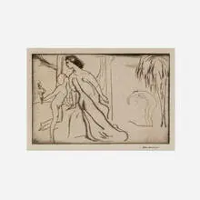 Arthur Bowen Davies, Cupid and Psyche, 1920, etching on paper