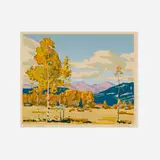 Alfred James Wands, Fall in Colorado, woodcut in colors