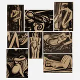 Harry Matthew Kidd, Eight works, lithograph in colors