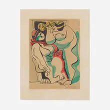Untitled by Le Corbusier, 1933, aquatint and etching in colors, sold Nov 2023