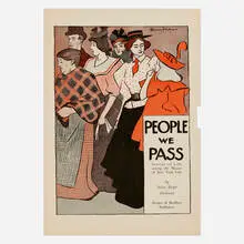 Edward Penfield, People We Pass, 1896, lithograph in colors