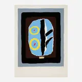 Adja Yunkers, Nocturne, 1971, screenprint in colors