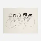 Al Hirschfeld, The Sopranos, lithograph on Arches