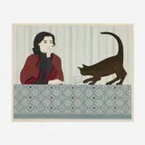 Will Barnet, Meditation & Minou, 1980, lithograph in colors