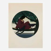 Circe II by Will Barnet, 1980, screenprint in colors, sold Nov 2023