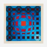 Niolc-C by Victor Vasarely, 1975, screenprint in colors, sold Nov 2023