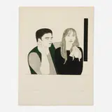 Will Barnet, The Young Couple, 1971, etching in colors