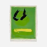 Adja Yunkers, Falling Birds, 1978, lithograph in colors and screenprint on handmade rag paper