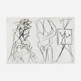 A. R. Penck, Drei figuren, 1984, drypoint