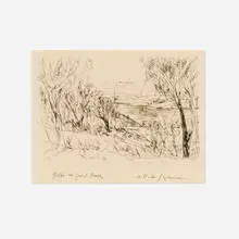 Le Golfe de Saint Tropez by André Dunoyer de Segonzac, etching, sold Nov 2023