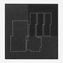 Koordination Pl3-Ii-1973 by Attila Kovács, 1976, screenprint on wood, sold Nov 2023