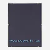 Lawrence Weiner, From source to use, 1984, screenprint in colors on Perspex