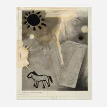 Robert Beck, Untitled (The House-Tree-Person Technique by John N. Buck / Art As Latent), c. 2002, mixed media collage