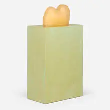 Antoine Catala, Logo to Enhanced Communication, 2014, wood, pump, electronics, plastic tubing, silicone rubber, paint coated in resin