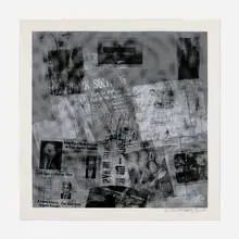 Untitled (from the Surface Series, from Currents suite) by Robert Rauschenberg, 1970, screenprint in colors on Aqua B 844, sold Oct 2024