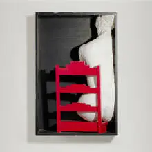 George Segal, Girl on a Chair, 1970, wood, enamel and plaster assemblage