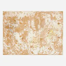 Lucy Dodd, Traversing the Permafrost, 2012, MDF, yerba maté, chalk, sand and poplar on canvas