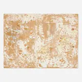 Lucy Dodd, Traversing the Permafrost, 2012, MDF, yerba maté, chalk, sand and poplar on canvas