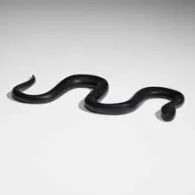 Schlange (Snake) by Katharina Fritsch, 1999-2001, painted plastic, sold Oct 2024
