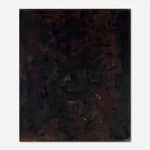 Ben Isquith, Black Painting, 1952, oil on canvas in artist's frame