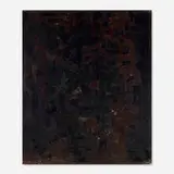 Ben Isquith, Black Painting, 1952, oil on canvas in artist's frame