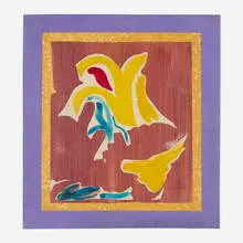William Littlefield, Bora-Bora, 1963, oil and collage on panel