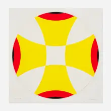 Nassos Daphnis, C.O. 24-69, 1969, enamel on Lucite