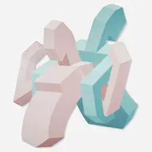Roger Boyce, Chinese Handcuffs, 1985, oil-based enamel on board