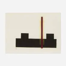 Dwinell Grant, Contrathemis, 1941, collage and colored pencil on paper