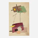 Ivan Kliun, Untitled (Suprematist composition with four rectangular shapes), 1924, watercolor and pencil on paper