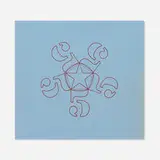 Robert Indiana, 55555 (original drawing for the Stamped Indelibly portfolio), 1966, ink on paper