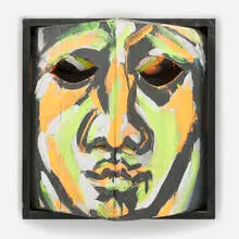 Luis Frangella, Untitled (Lightbox), 1984, acrylic on cardboard, painted wood