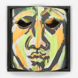 Luis Frangella, Untitled (Lightbox), 1984, acrylic on cardboard, painted wood