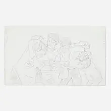 Robert Longo, Untitled (Study for Men in the Cities), 1982, graphite on paper