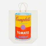 Campbell's Soup Can (Tomato) by Andy Warhol, 1966, screenprint in colors on wove paper shopping bag, sold Oct 2024