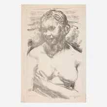 Ivan Albright, Head of Girl, 1933, lithograph