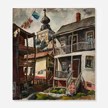 Ruth VanSickle Ford, Tenement Houses, c. 1935, oil on canvas