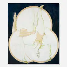 Ellen Lanyon, Around the World, 1967, acrylic and pencil on canvas