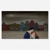 Margo Hoff, Street Farewell, 1960, oil on board