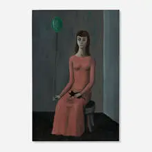 Gertrude Abercrombie, Girl with Balloon, 1951, oil on Masonite