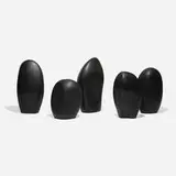 Ruth Pumphrey, Biomorphic sculptures, set of five, 1970-1980, burnished and painted ceramic