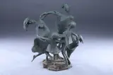 Milton Hebald, Figural Group, Bronze with green patina - Height: 24 in