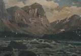 Heinrich Petersen-Flensburg, Coastal Scene, Oil on canvas