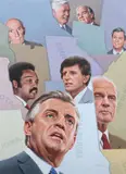 Birney Lettick, Democratic Presidential Primary, 1980, Oil on board