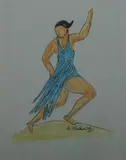 Abraham Walkowitz, Isadora Duncan in a Blue Dress