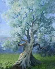 M. Larcher, The Old Tree, Oil on canvas