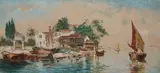Antonio Reyna Manescau, Off the Grand Canal, Watercolor