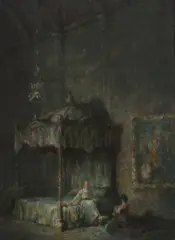 George Sheringham, Ladies in a Bedchamber, Pastel