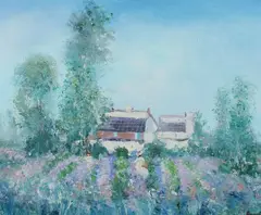 Lillian August, Lavender Fields, Oil on canvas